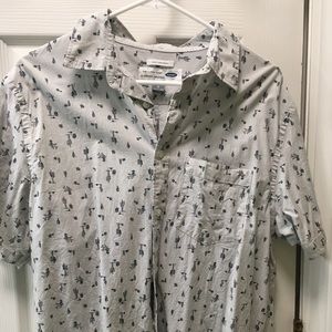 Men’s button up cactus shirt